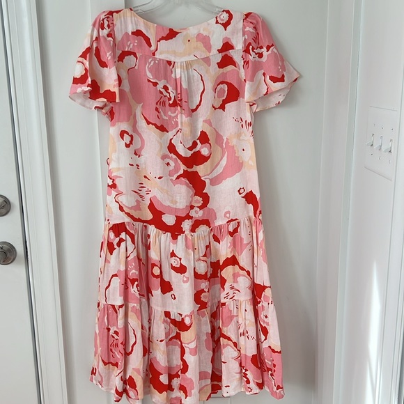 Elliatt Red Pink Floral Dress Size M - Picture 7 of 9
